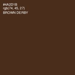 #4A2D1B - Brown Derby Color Image